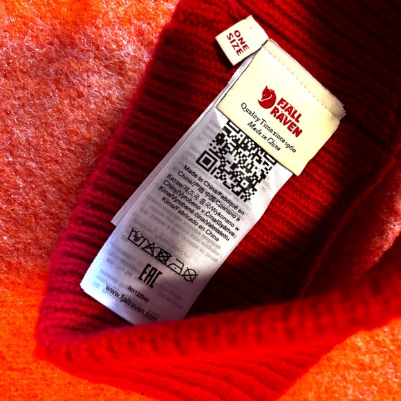 Fjallraven unisex red 100% wool logo headband NWT - Picture 4 of 9